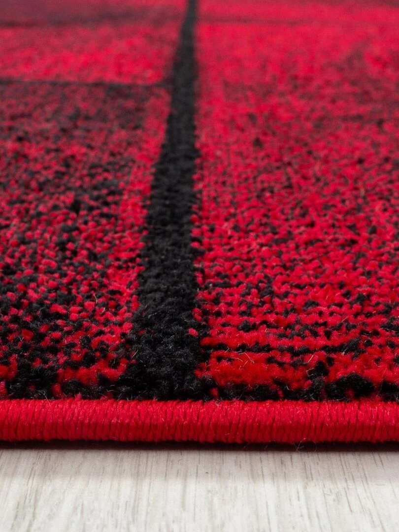 Tapis salon OMEGOU OEKO TEX® Rouge