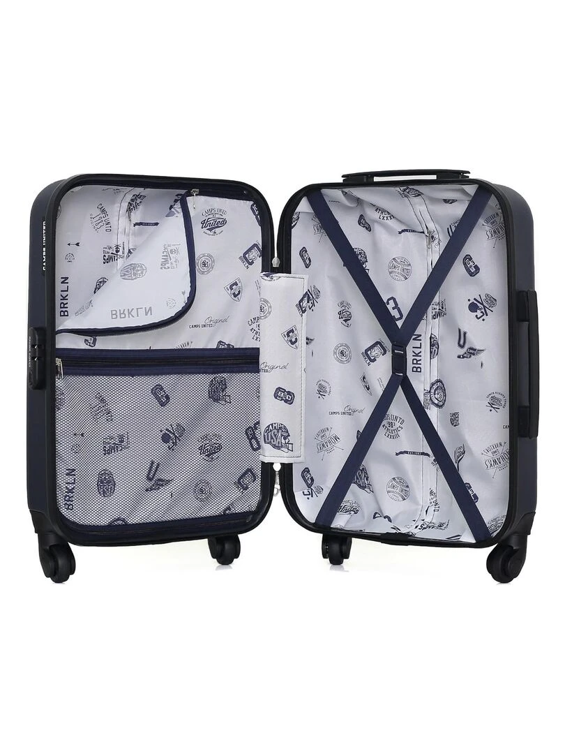 CAMPS UNITED   VALISE CABINE ABS BERKELEY 4 ROUES 55 CM   Bleu marine
