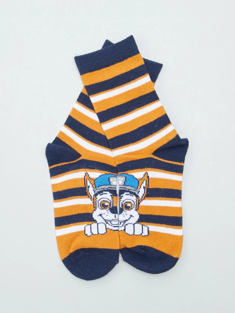 Lot de 3 paires de chaussettes 'Pat' Patrouille'   Blanc/gris/orange