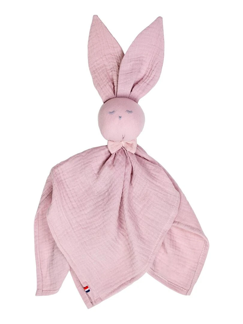Doudou plat Lapin personnalisable Jeanne Rose