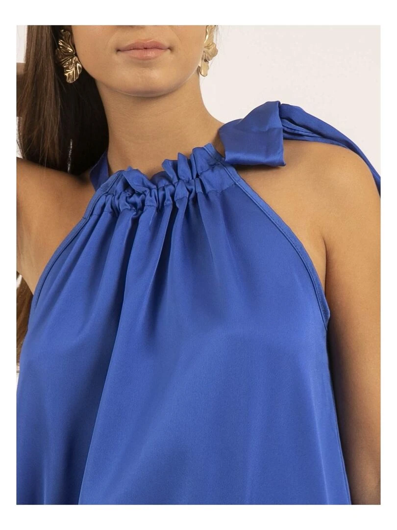 Robe courte satin IMUNE   Bleu