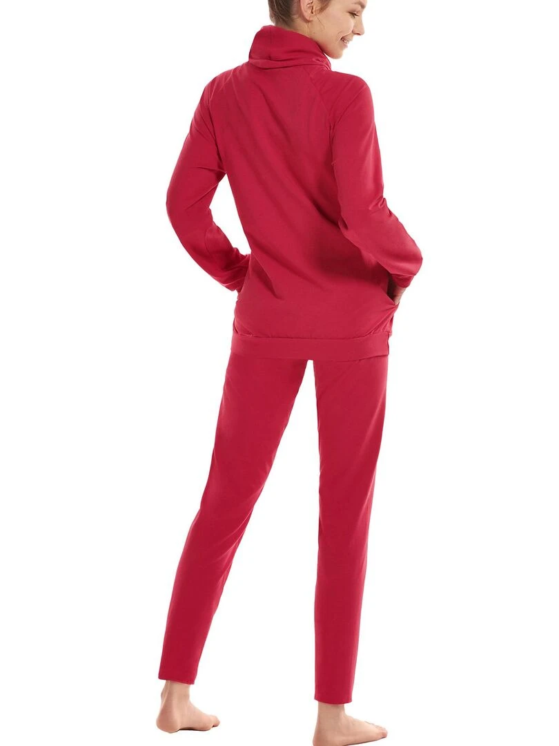 Pyjama leggings top manches longues Starlight Rouge