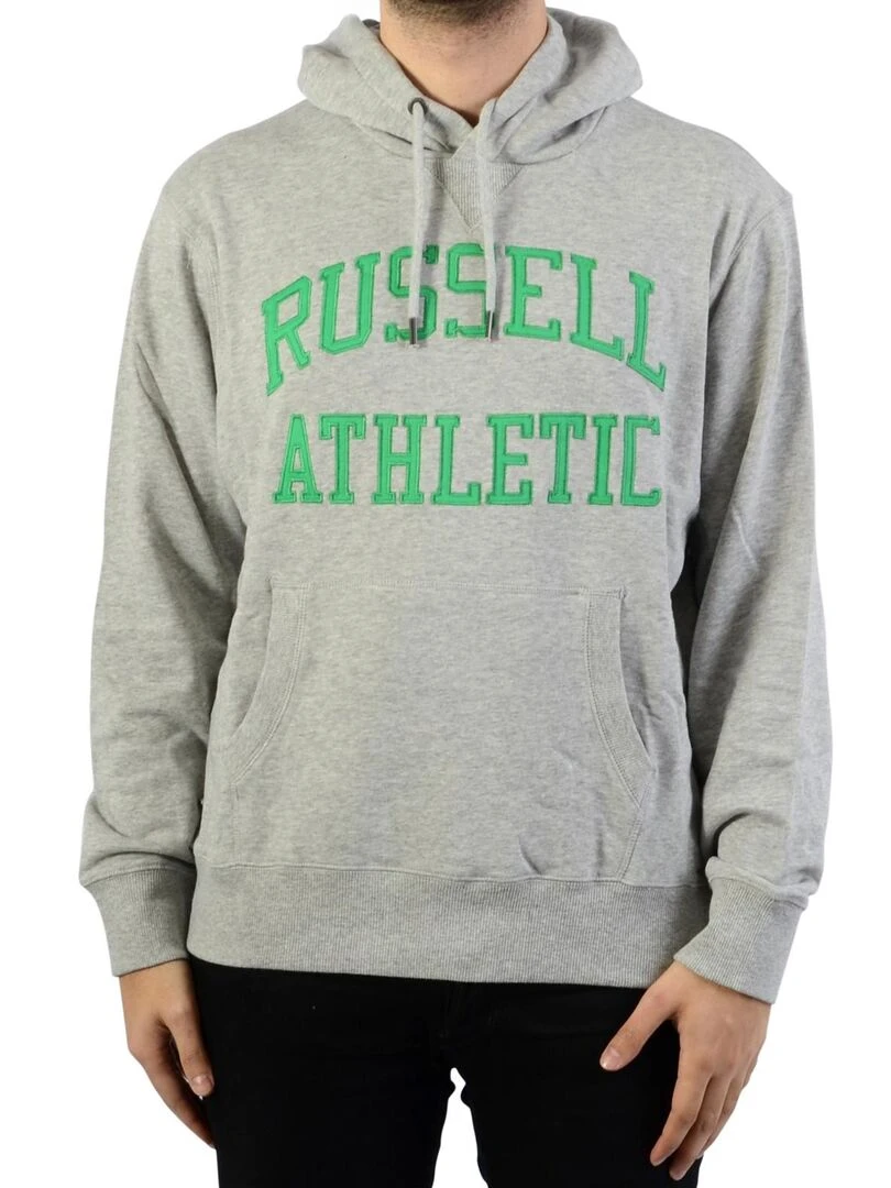 Sweat à Capuche Russell Athletic Iconic Tackle Twill Hoody Gris