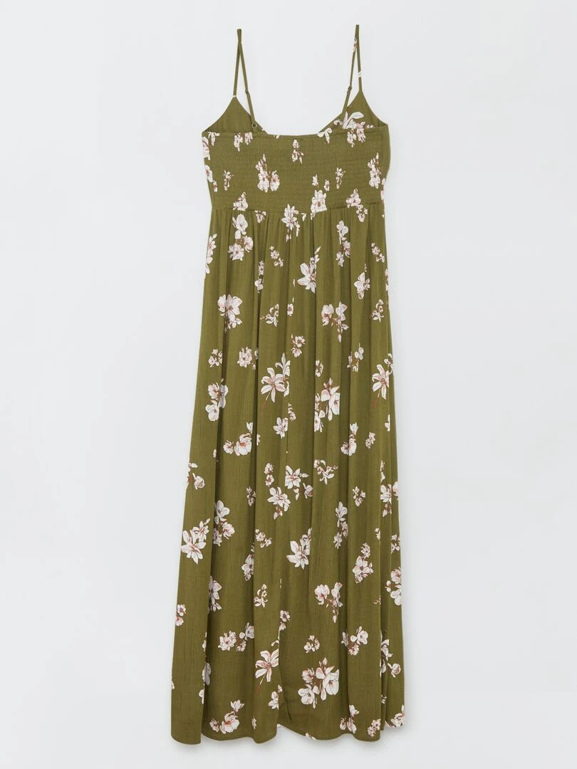 Robe longue imprimée à fleurs 'JDY' Kaki