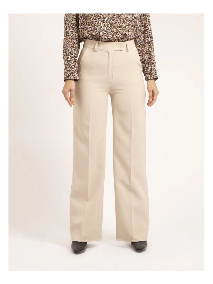Pantalon coupe droite EMELINE Beige