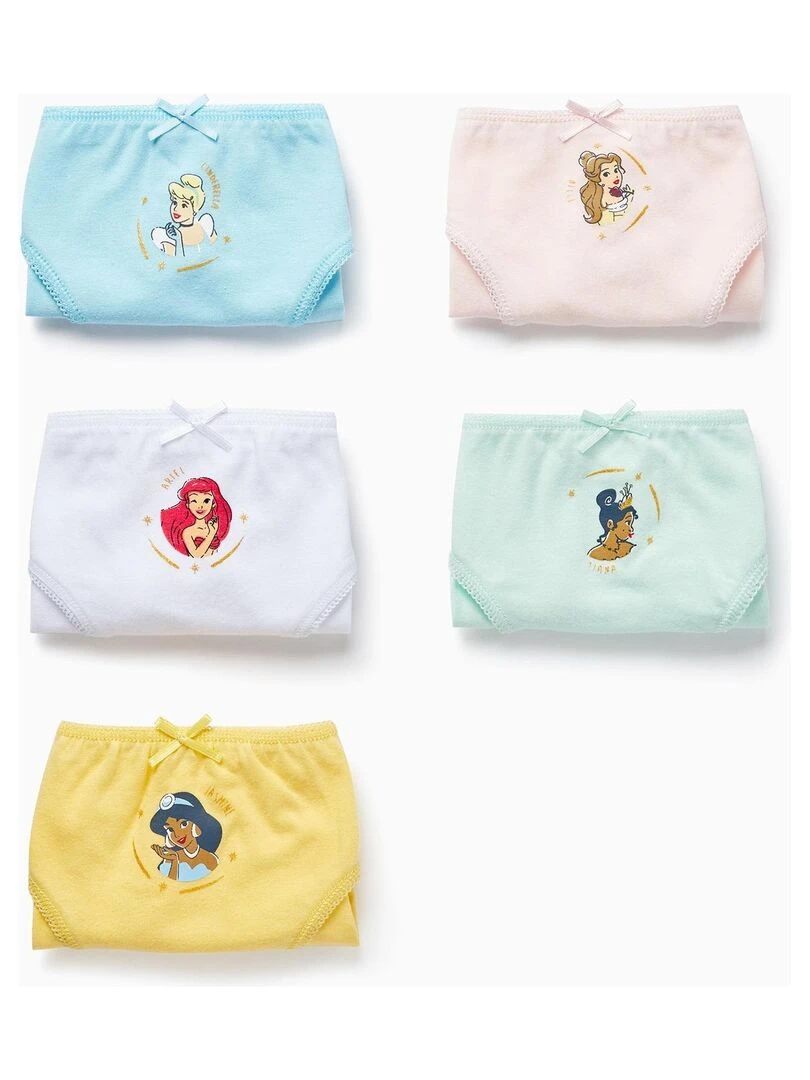 Pack 5 Slips en Coton pour Fille 'Princesses Disney' DISNEY PRINCESSES Multicolore