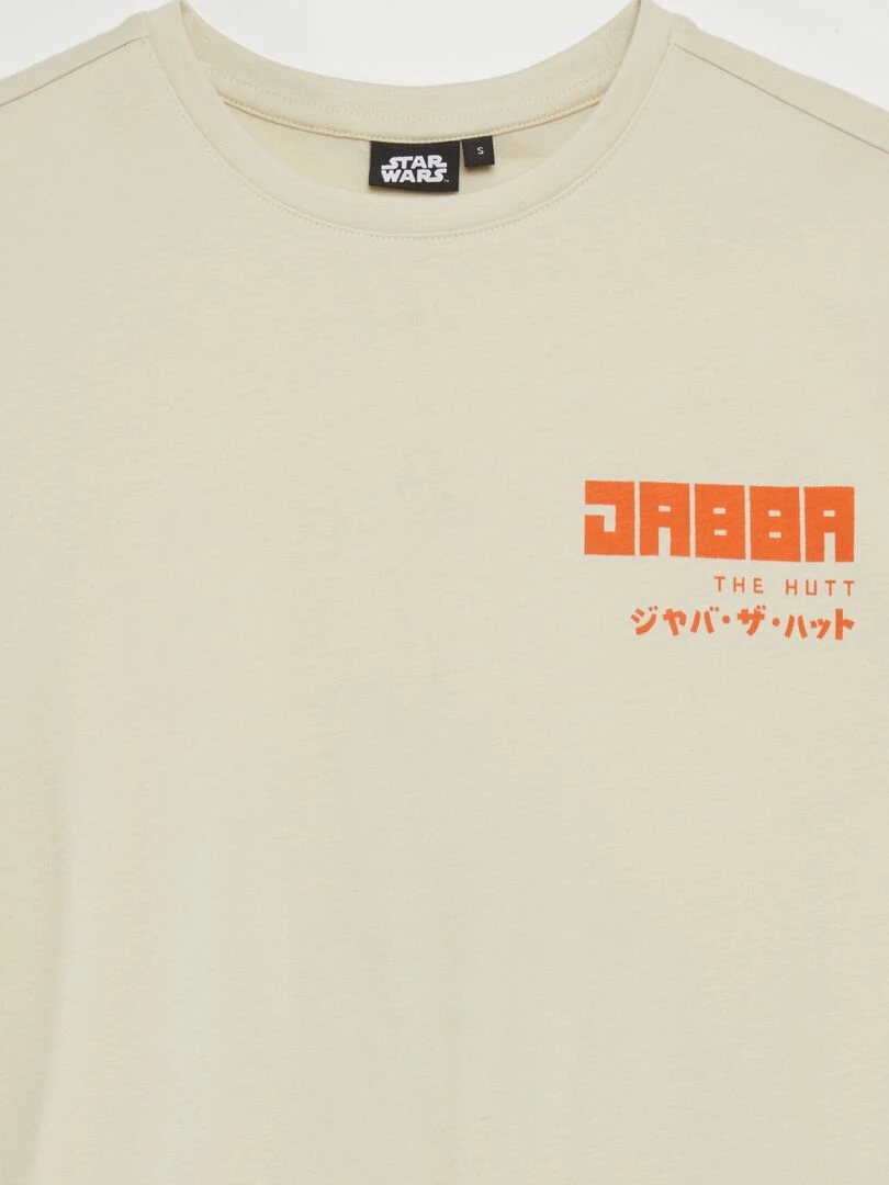 T shirt 'Star Wars' en jersey à col rond Beige