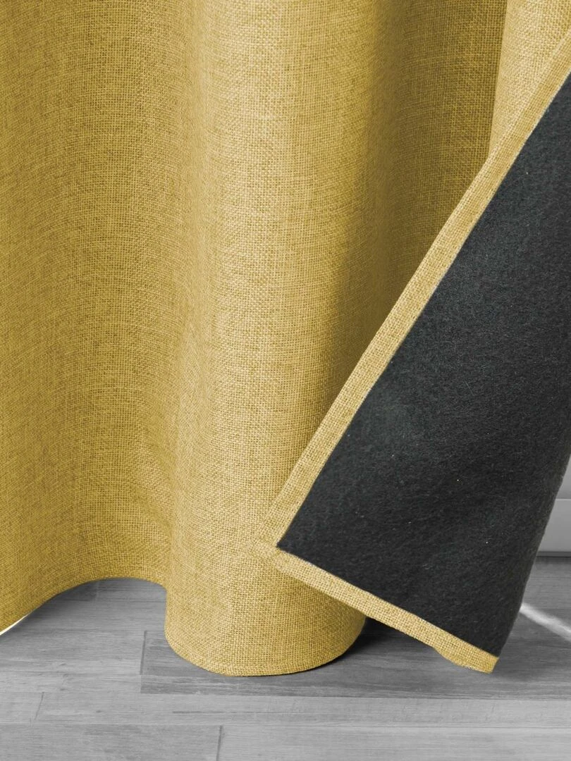 Rideau isolant doublé polaire   Jaune