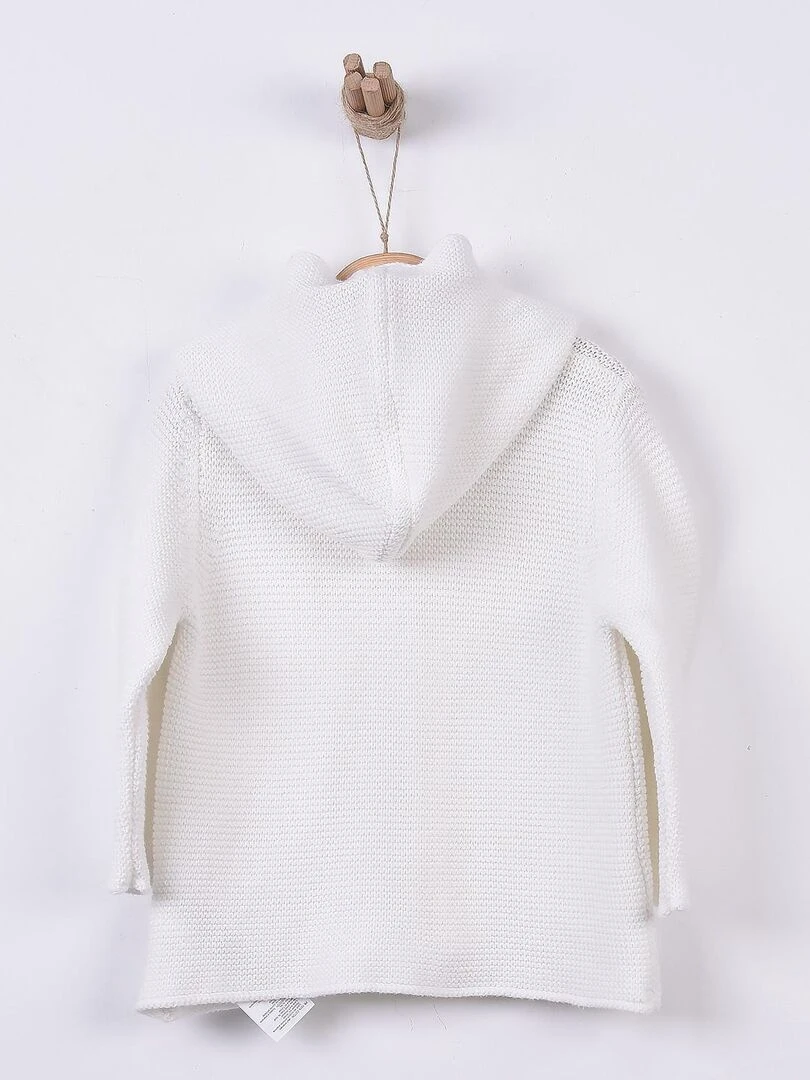 Cardigan bébé en tricot   Ecru