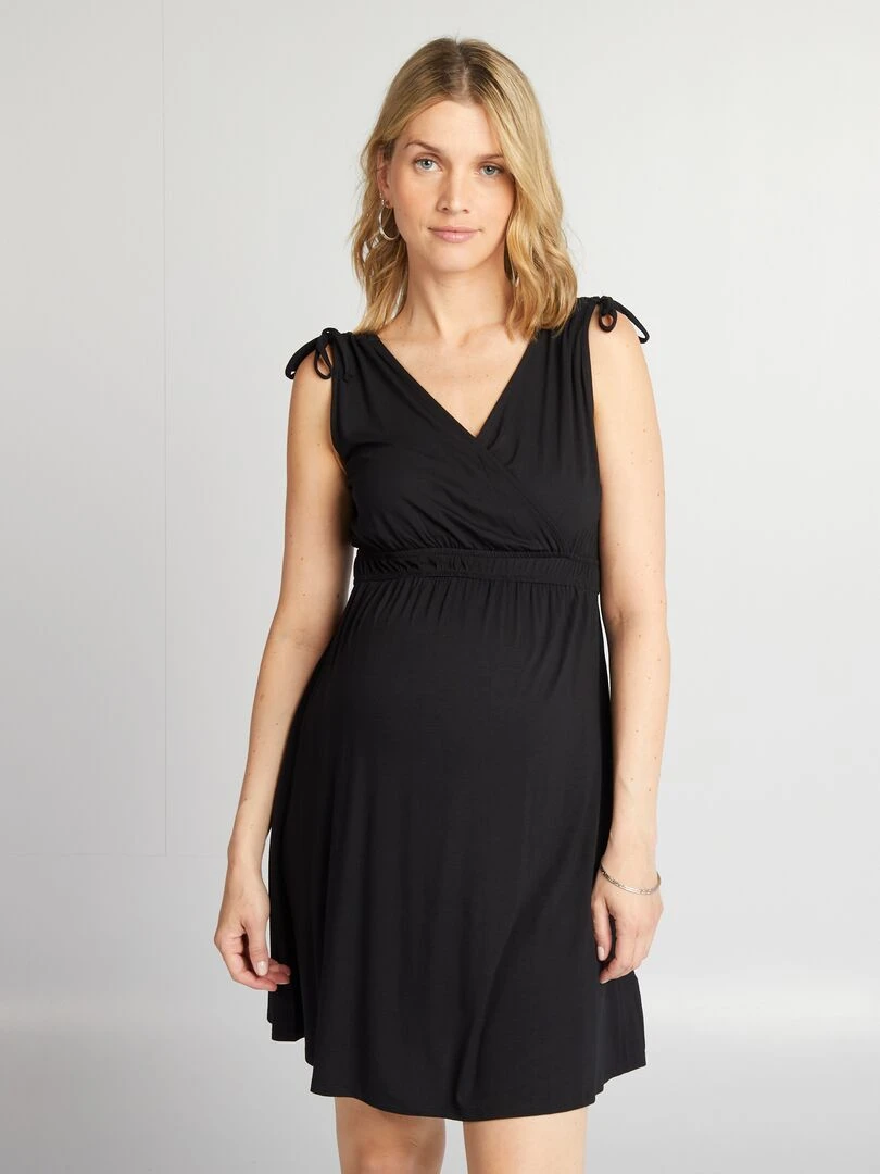 Robe courte allaitement noir