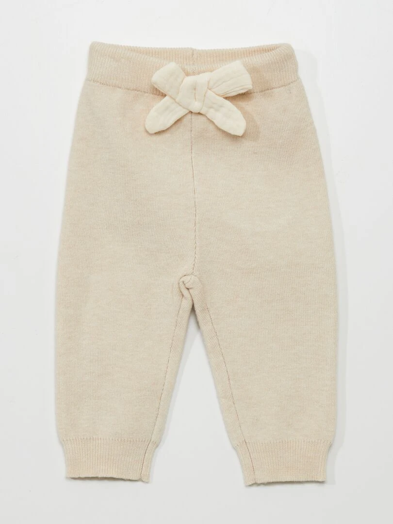 Legging en maille Beige