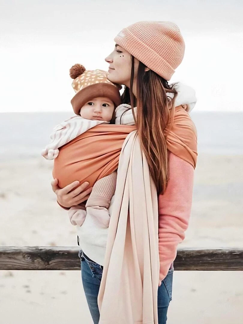 Sling   La Petite Echarpe Sans Nœud   Nude  Caramel (réversible)   Marron caramel