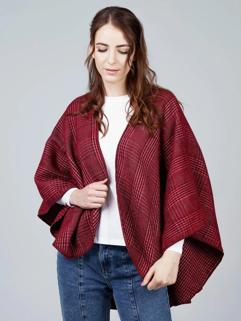 Poncho Dundee Fabriqué en France Rouge