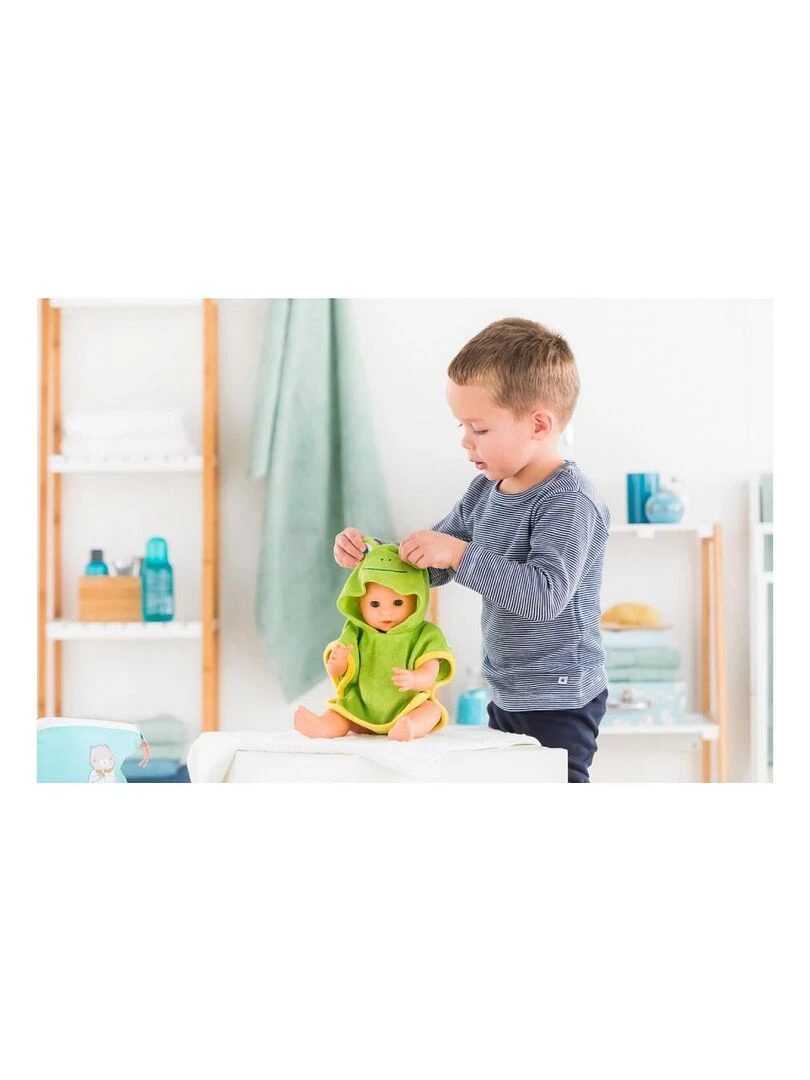 Cape de bain grenouille pour poupon 36cm   N/A