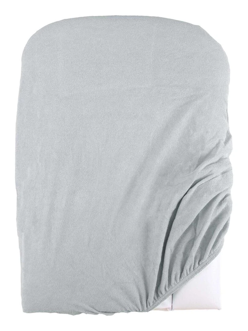 Housse de matelas à langer unie Gris perle
