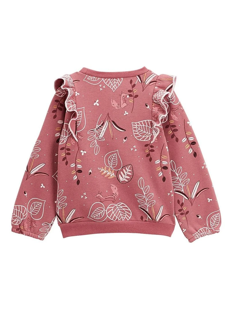 Sweat shirt bébé en molleton Léonie Rose