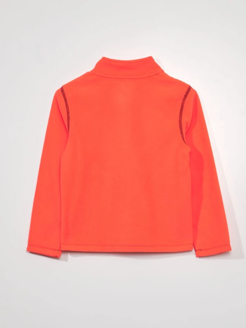 Sweat zippé en polaire Orange