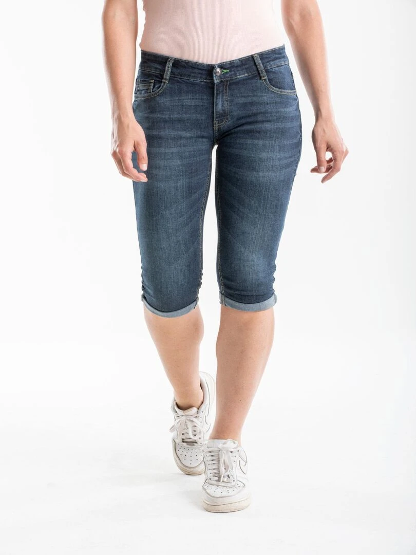 Pantacourt stretch coupe slim FAIKA 'Rica Lewis' Bleu
