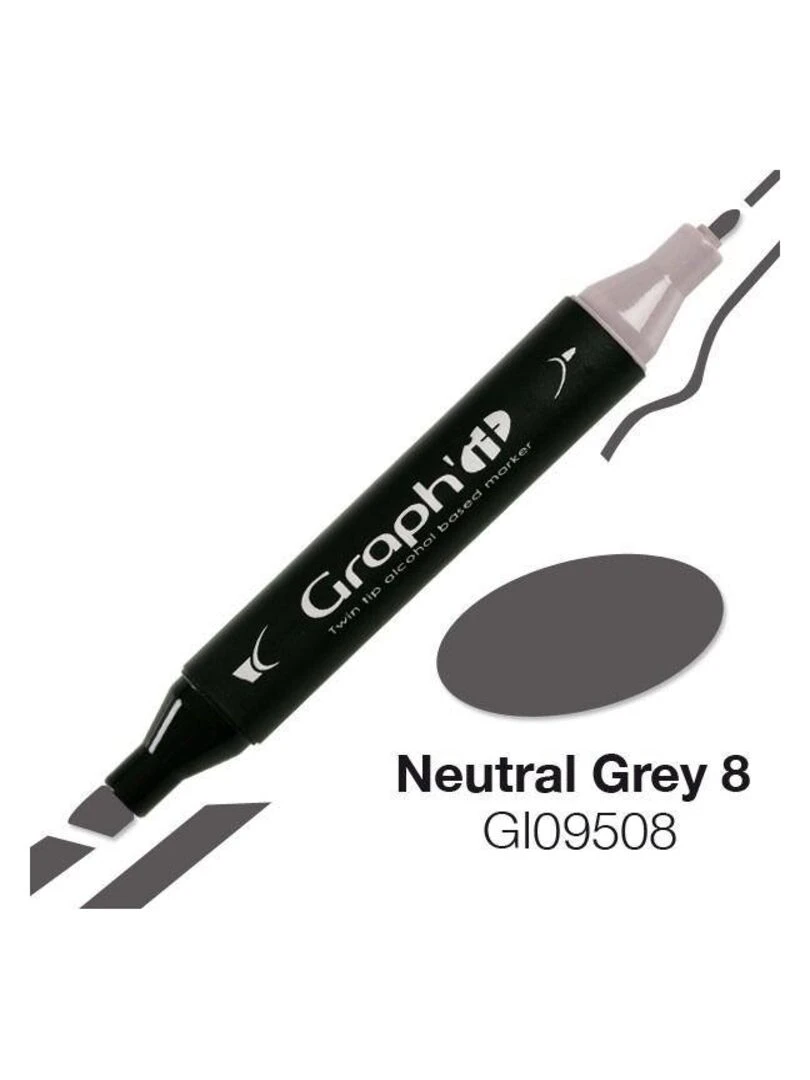 Marqueur Graph'It à double pointe   Gris neutre 8   N/A
