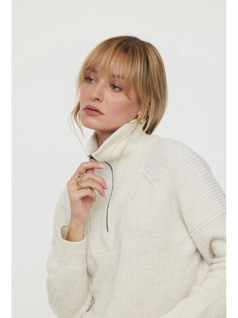 Lee Cooper   Pull manches longues coton regular CHASIA   Beige