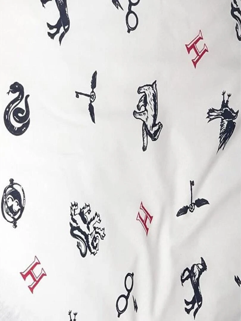 Drap Housse Double Poudlard Blanc Blanc