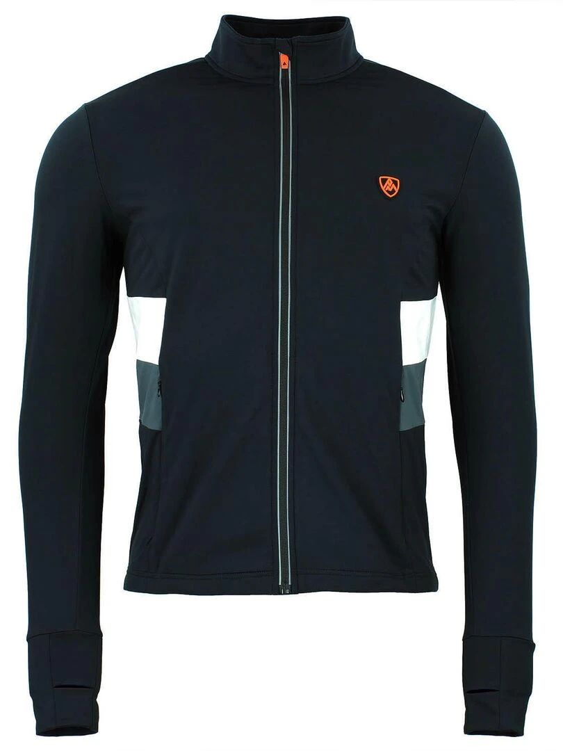 Top technique zippé homme CESPEED PEAK MOUNTAIN Noir Noir