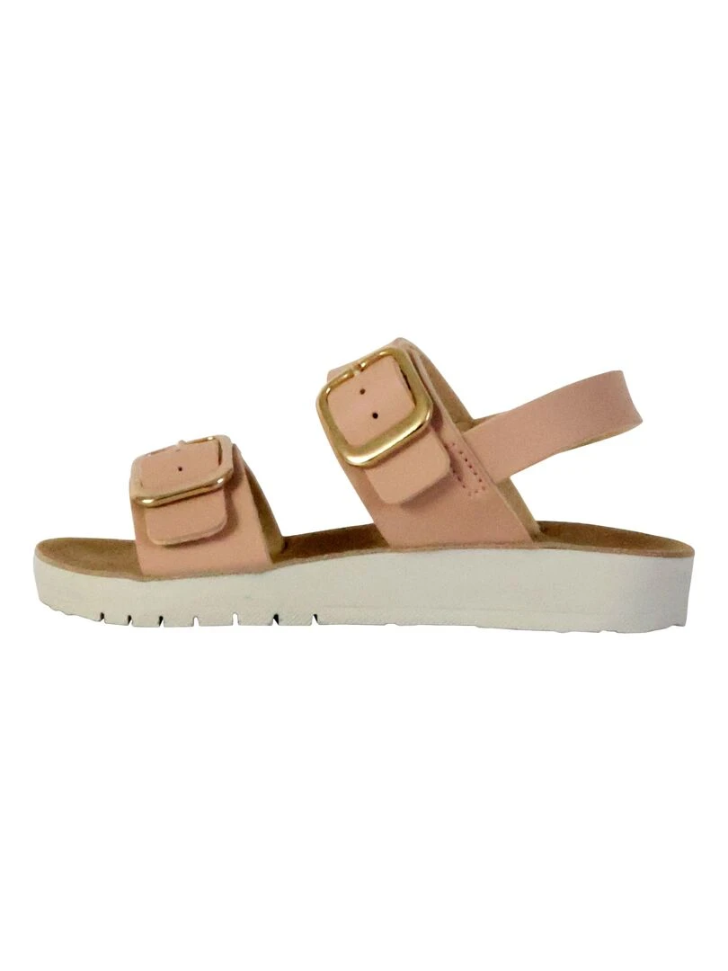 Sandales Cuir Enfant Geox Costarei Rose