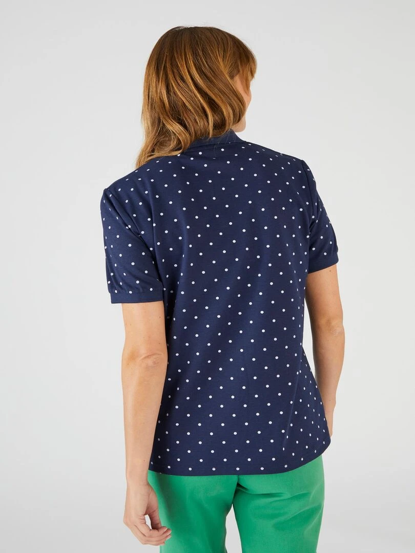 Polo maille piquée   Damart   Bleu marine