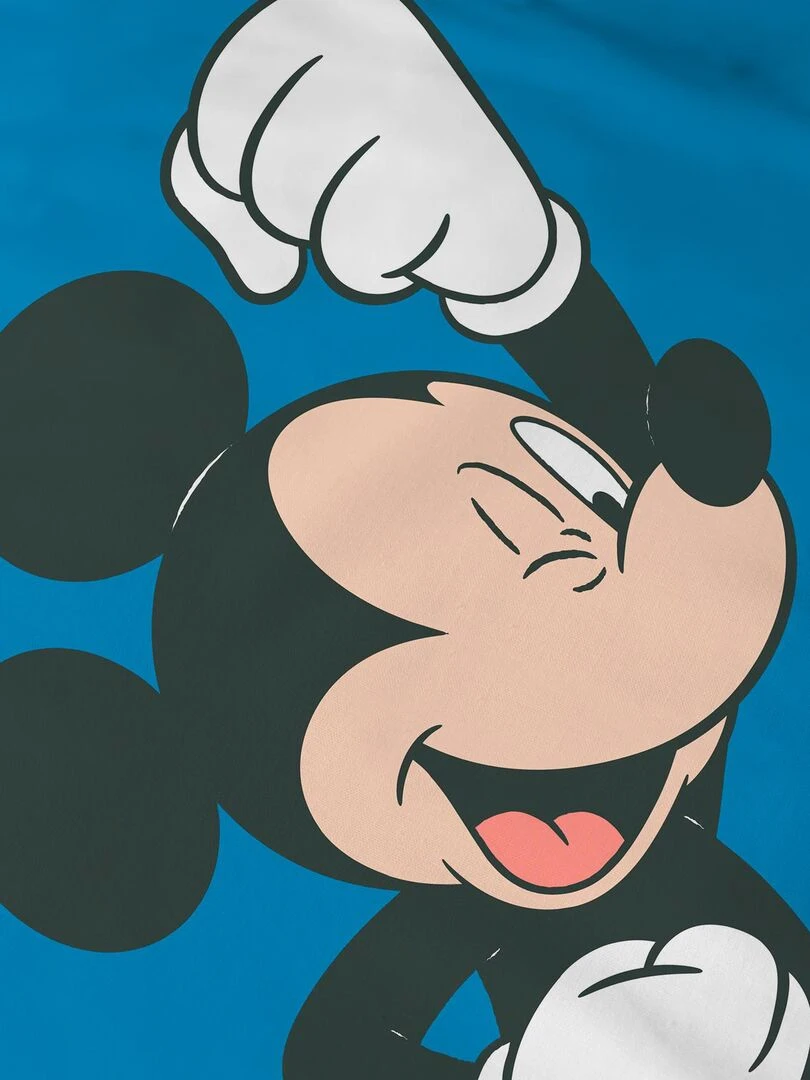Parure de lit imprimée 100% coton  DISNEY HOME MICKEY GOOD DAYS   Bleu
