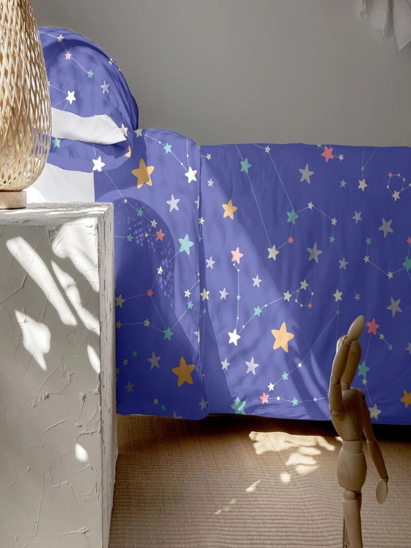 Parure housse de couette 2 pièces Moon dream (D) "Happyfriday" Blanc