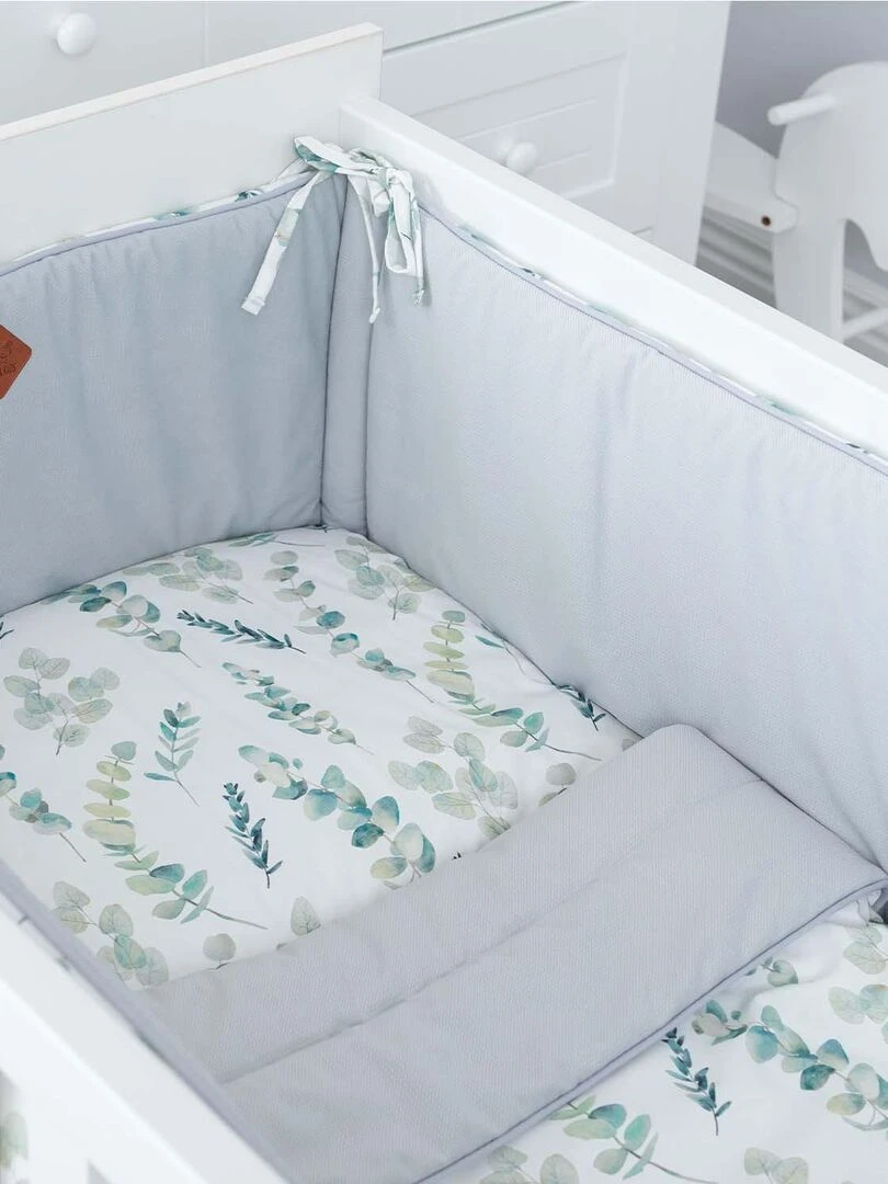 Couverture bébé réversible Eucalyptus Multicolore