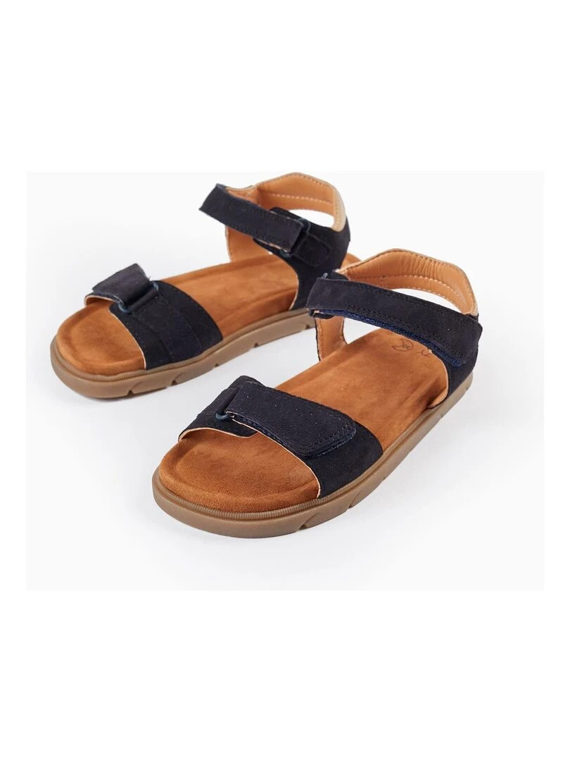 Sandales en cuir pour Garçon CÉRÉMONIE Bleu foncé