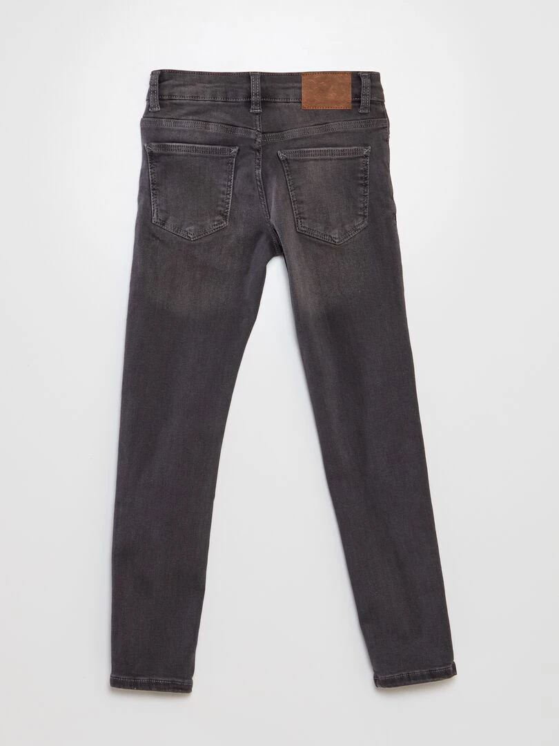 Pantalon en denim skinny Gris