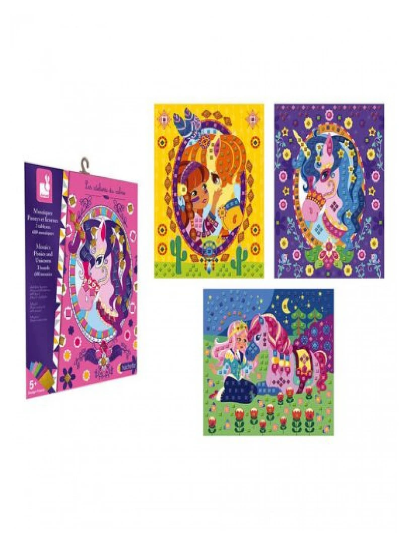 Cartes Mosaiques Poneys Et Licornes N/A
