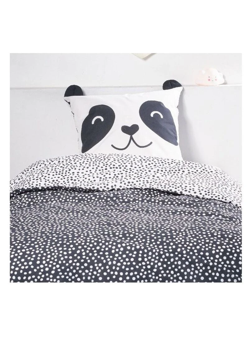 Housse de couette 140x200 Funny 2.8 + 1 taie 100% coton 57 fils   Bleu