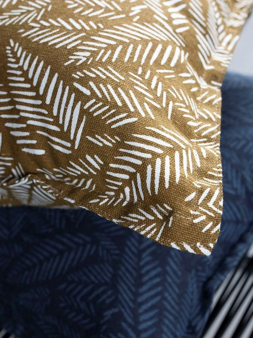 Coussin décoration imprimé 'TERANGA INAYA' 'TODAY'   Bronze