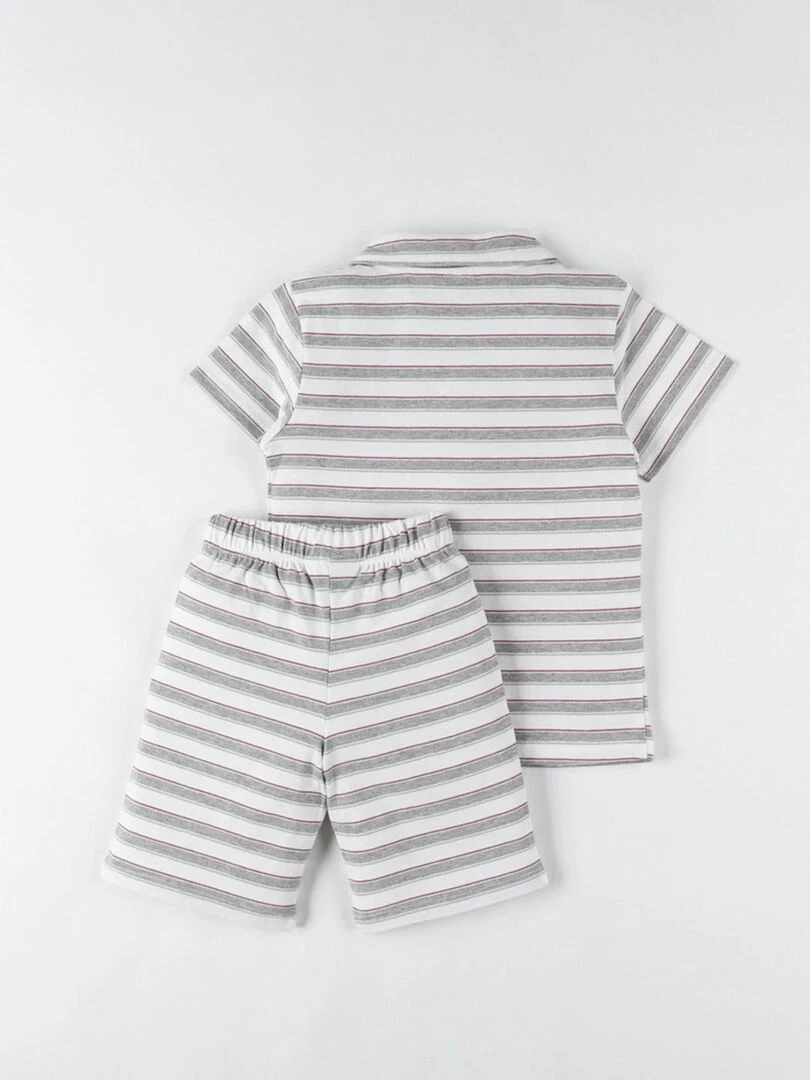 Pyjama 2 pièces rayé en jersey  clair/écru   Noukie's   Beige