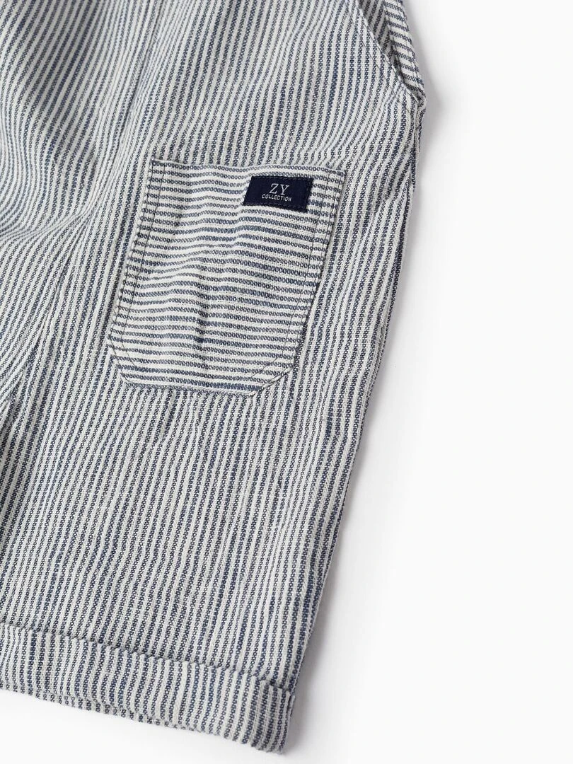 Salopette à Rayures en Coton et Lin pour Bébé Garçon  MATISSE   Bleu