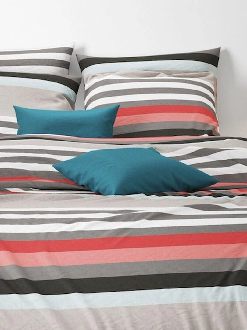 Parure de lit 2 places coton à motifs 220x240 cm   Rouge