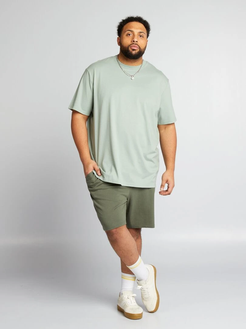 T shirt stretch manches courtes Vert