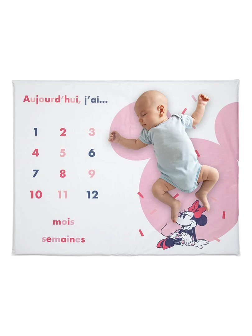 Tapis de jeu avec étapes bébé Minnie Confettis Blanc Rose