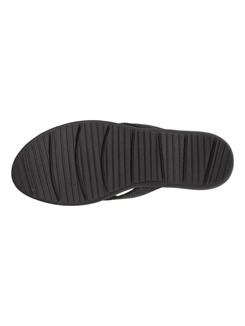 Tongs sport Femme confort tige paillettes Noir   Noir