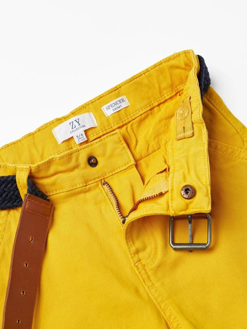 Short Chino avec Ceinture pour Garçon  MATISSE   Jaune foncé