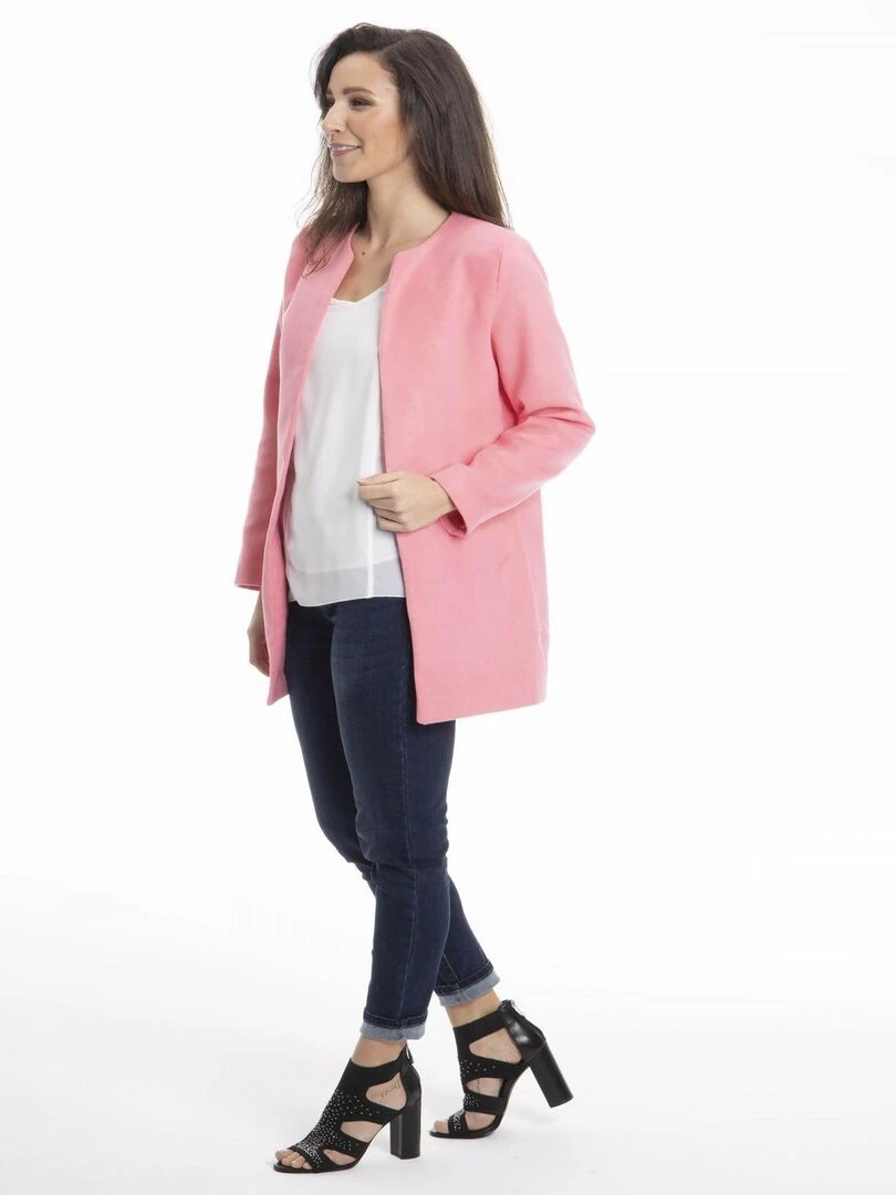 Manteau rond ELIE Gérard Pasquier Rose