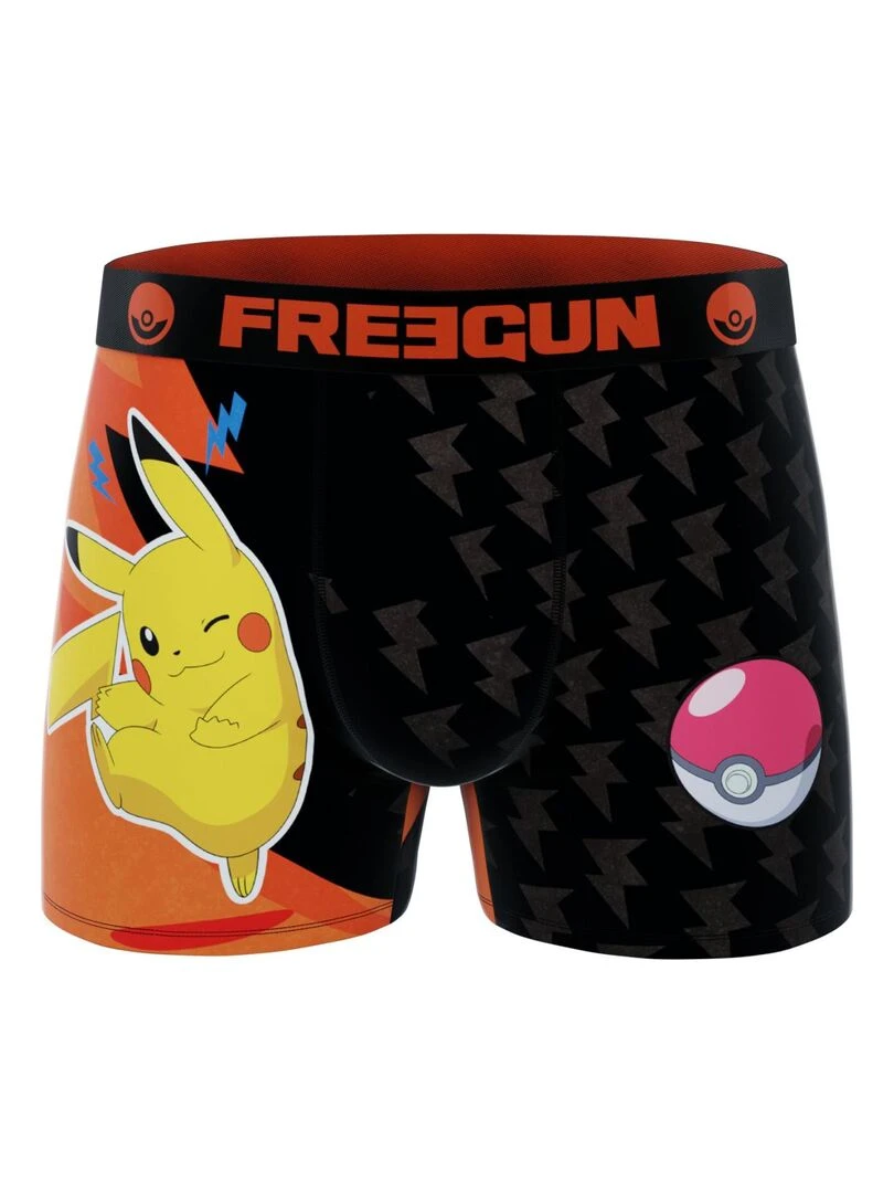 Lot de 3 boxers enfant Pokémon Freegun   Noir