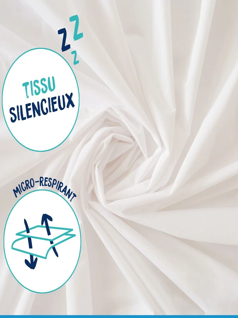 Lot de 2 protèges oreillers imperméables   Blanc