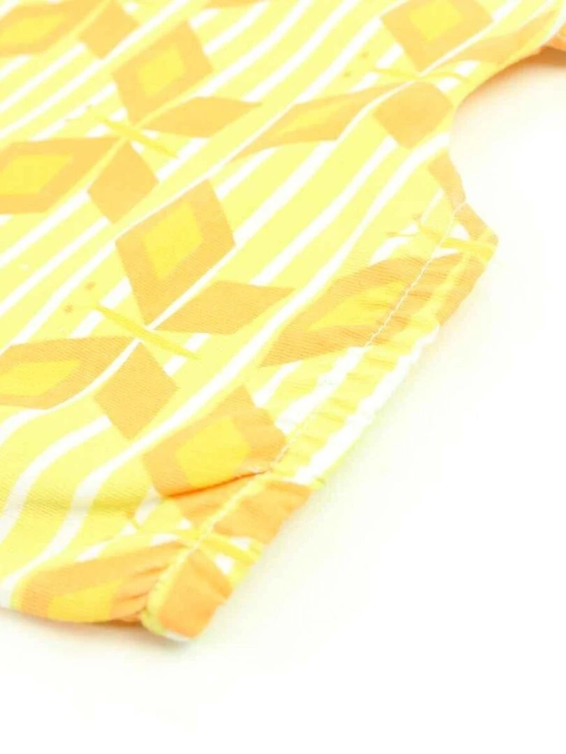 Lee Cooper   Combishort bébé fille imprimé Lee Cooper en coton   Jaune