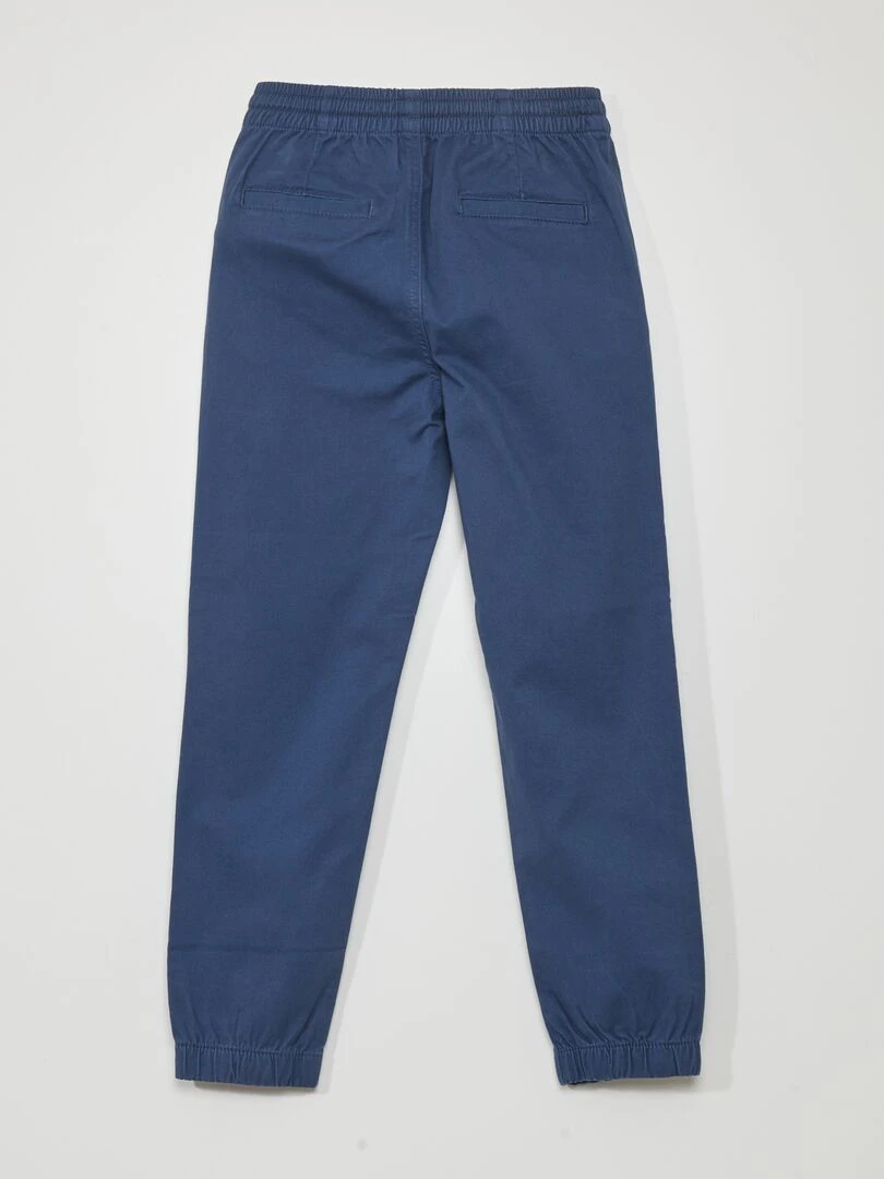 Pantalon jogger avec taille élastiquée Bleu marine