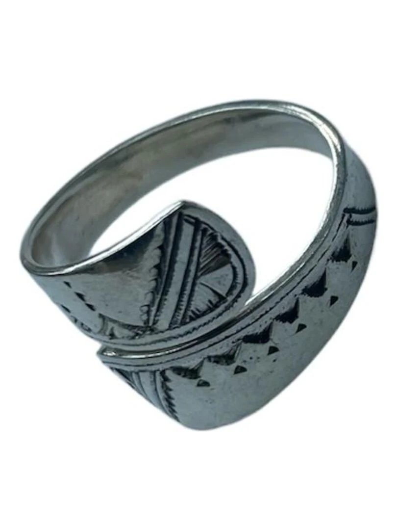 Bague ethnique Touareg  argent croisée   Argent