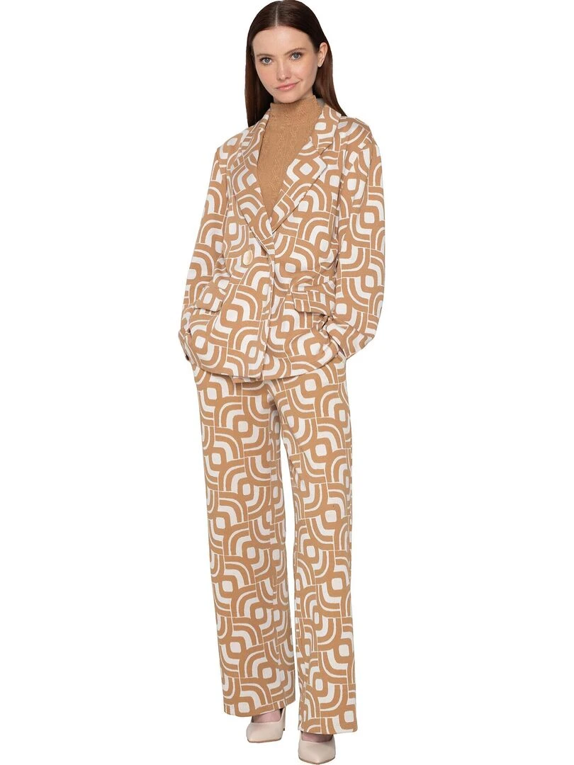 Pantalon évasé Inspired   Marron